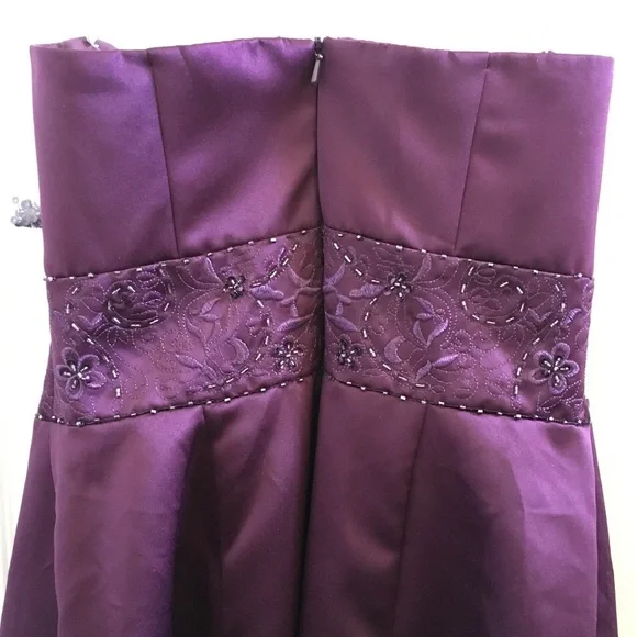 FINAL MARKDOWN Nwt David’s bridal strapless tea length dress 6 - Picture 8 of 13